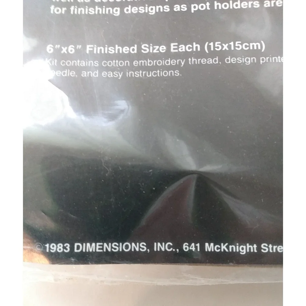 Dimensions Calico Critters Pot Holders Stamped Cross Stitch Kit 3037 Duck Pig